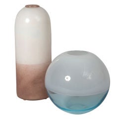 Two Murano Glass Incalmo Vases