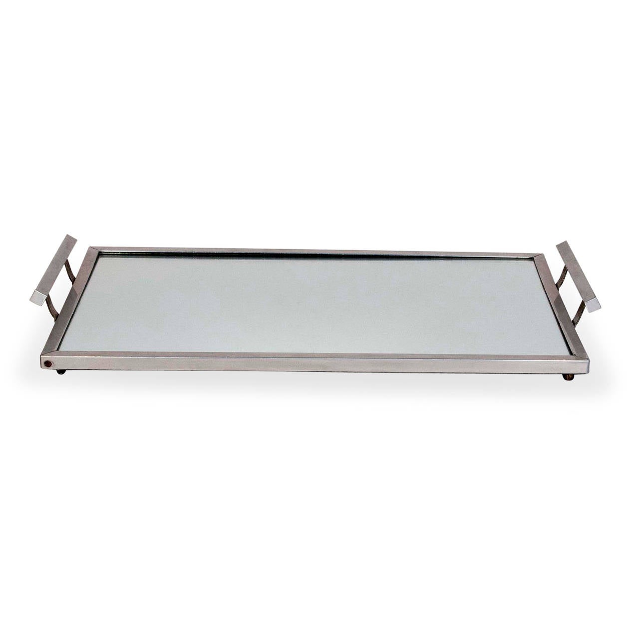 French Mirrored Serving Tray In Good Condition For Sale In Brooklyn, NY