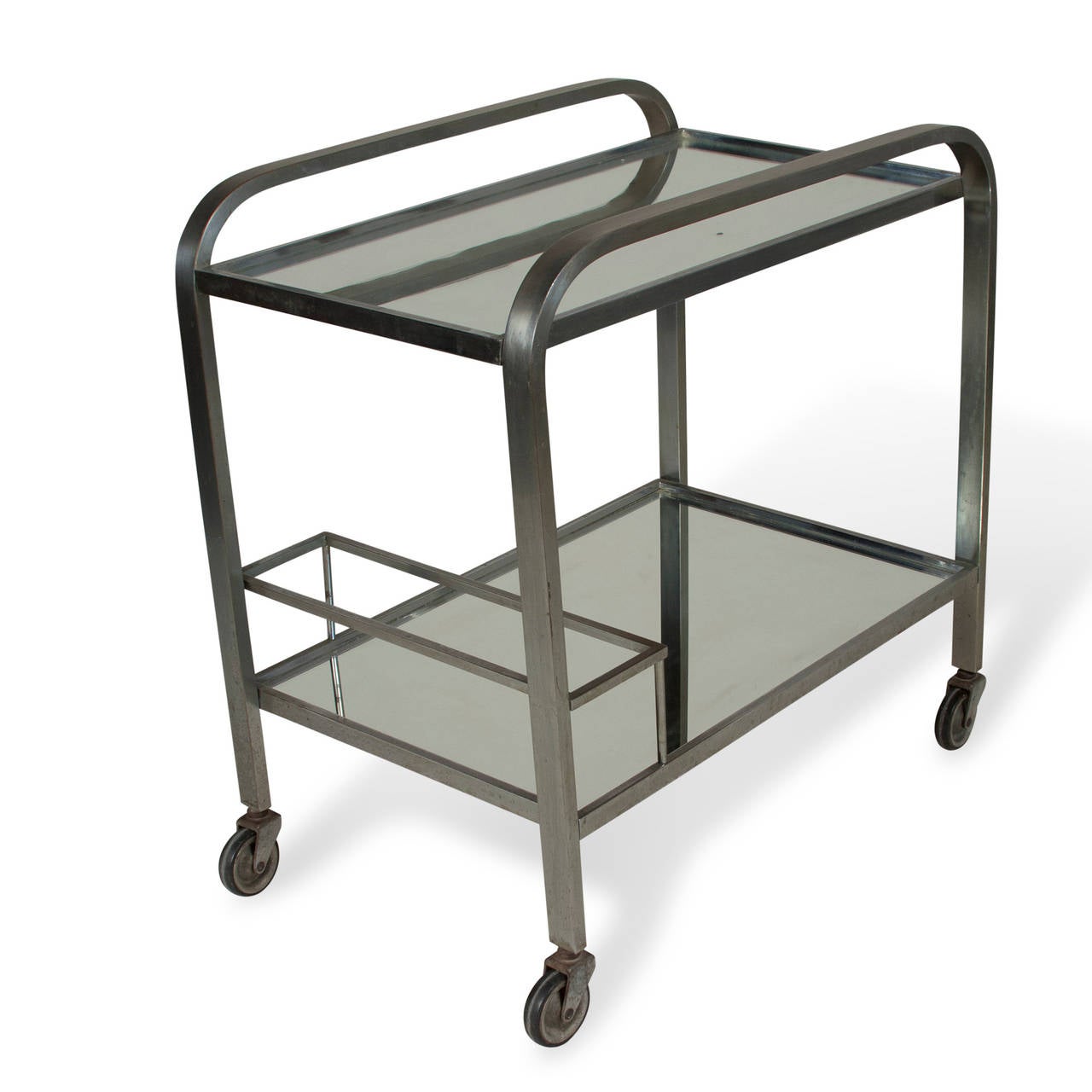 French 1930s Mirrored Serving Cart For Sale