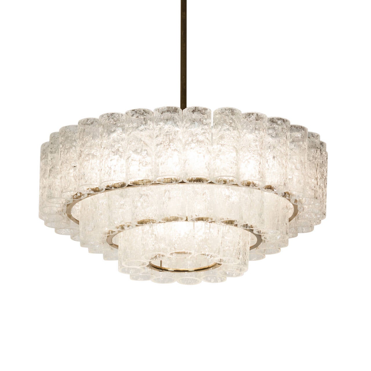 German Doria Glass Chandelier For Sale