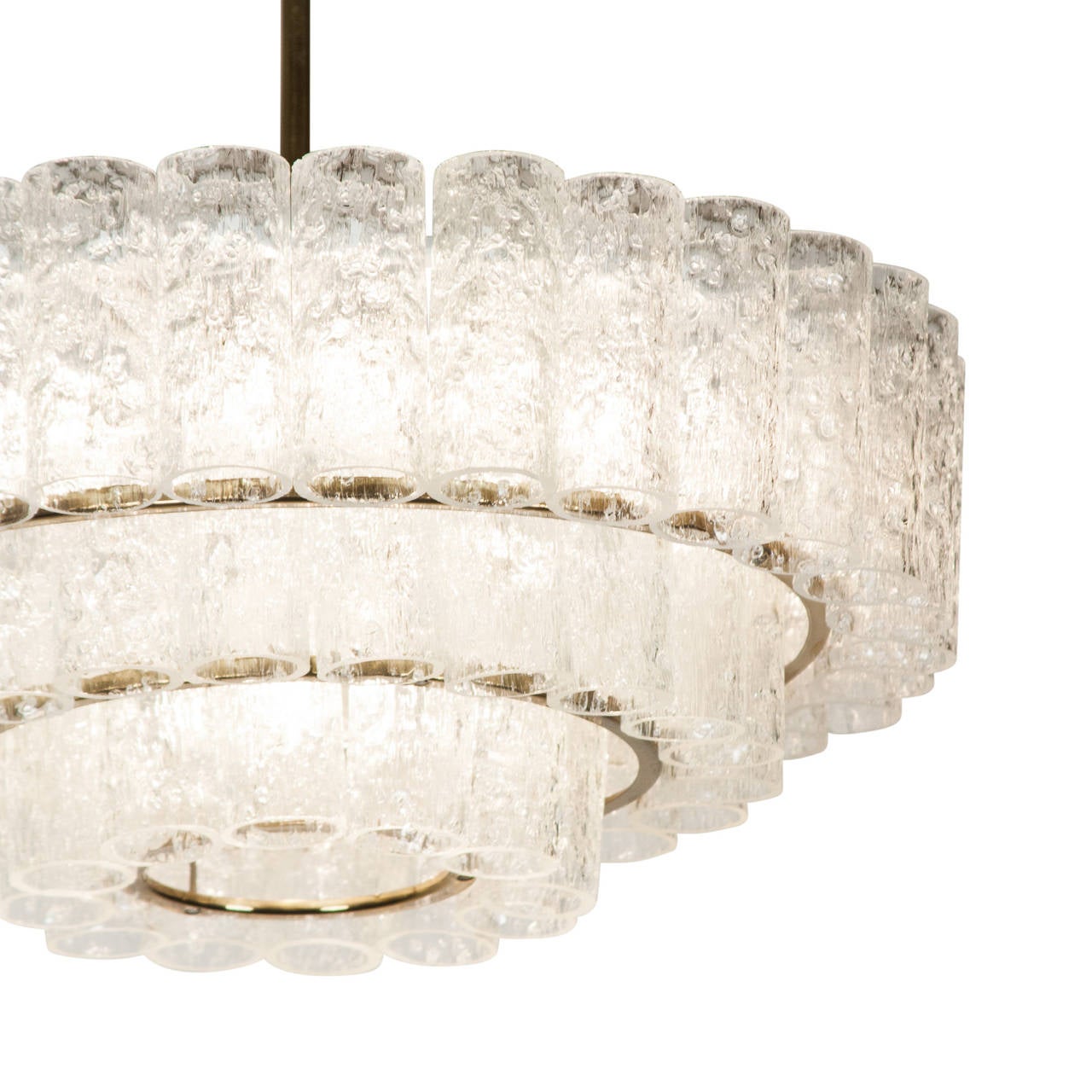 Doria Glass Chandelier In Excellent Condition For Sale In Brooklyn, NY