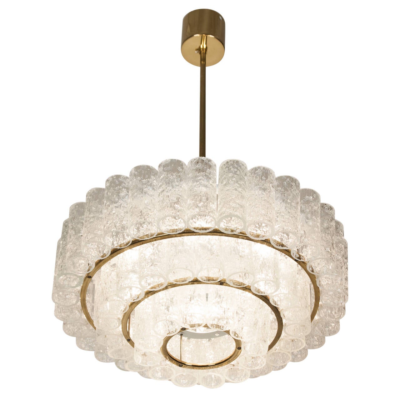 Mid-20th Century Doria Glass Chandelier For Sale