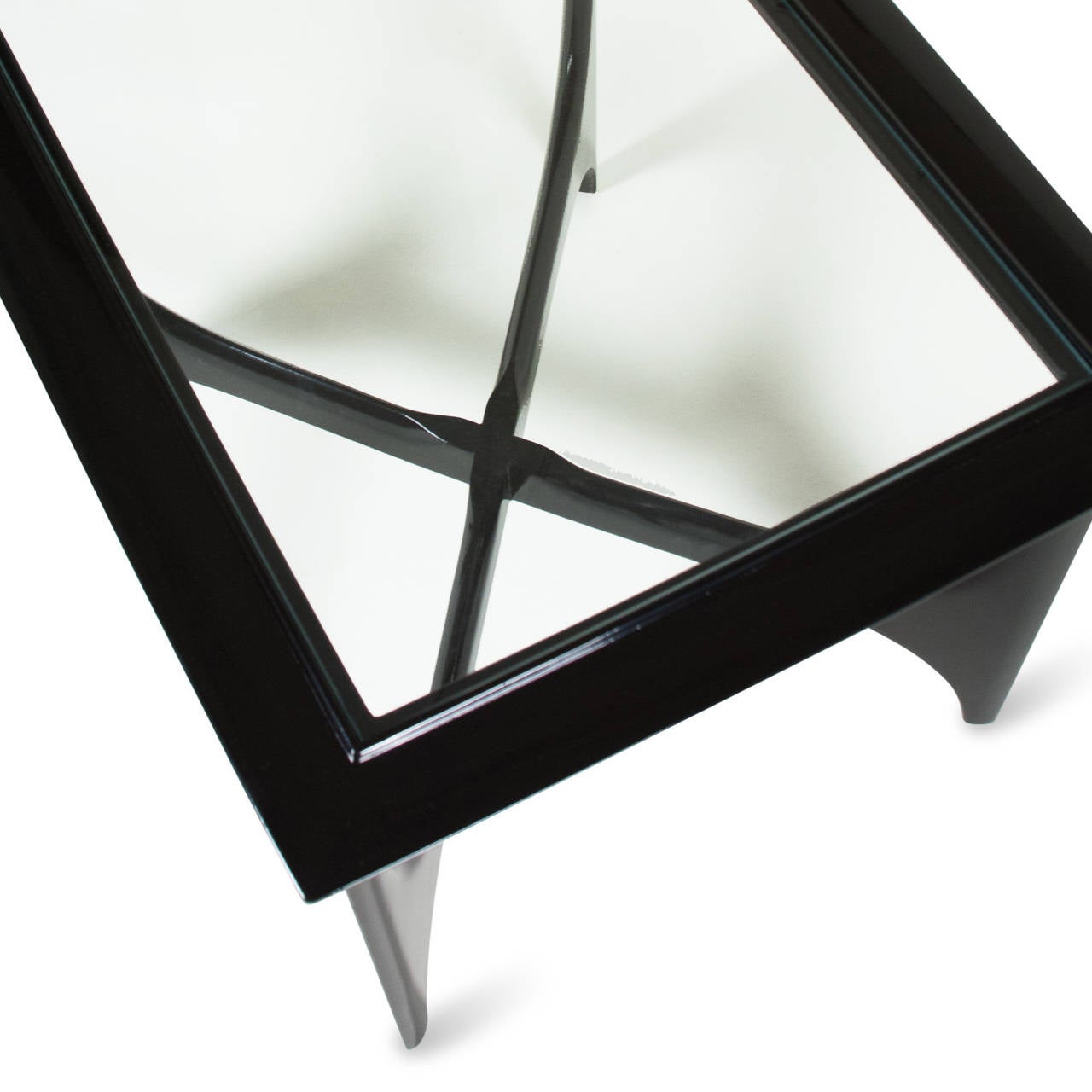 Pair of Black Lacquered End Tables by Adrian Pearsall 1