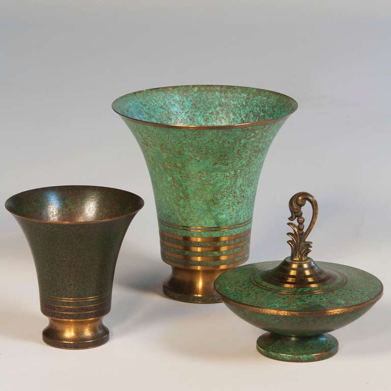 Verdigris Bronze Objects by Carl Sorensen In Good Condition In Brooklyn, NY
