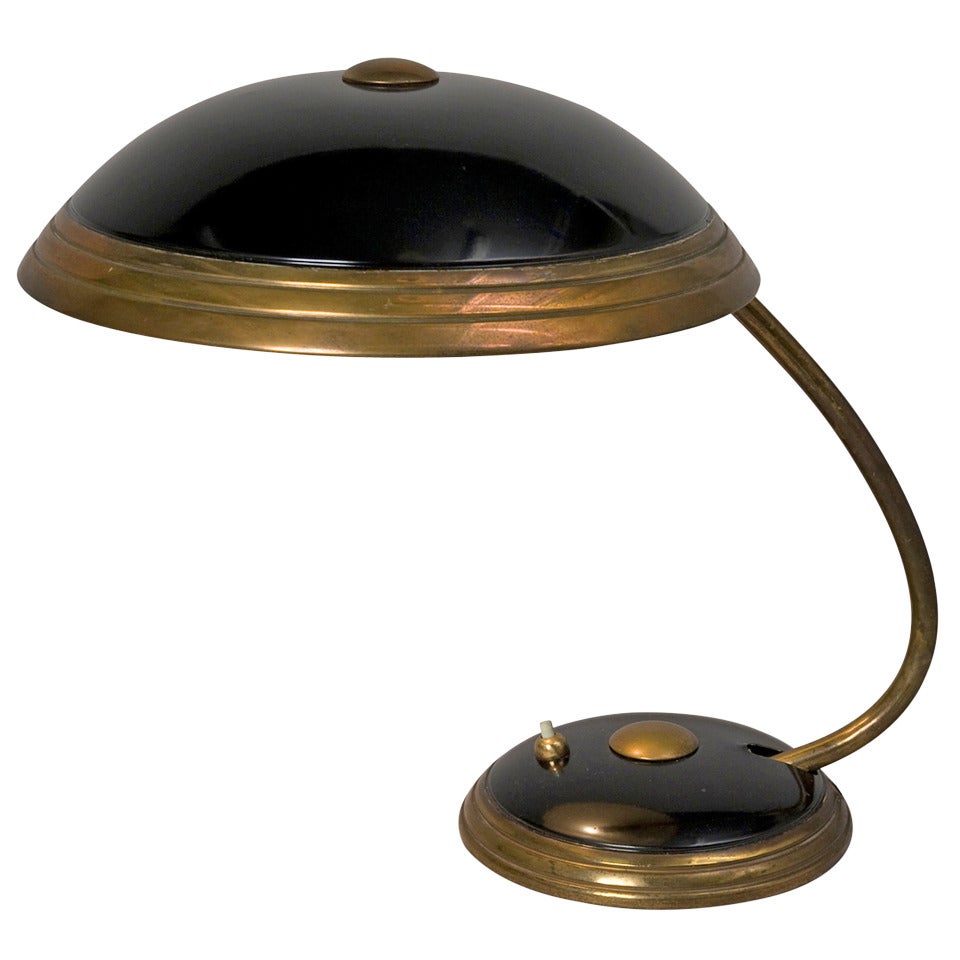 Black Dome Pivoting Desk Lamp