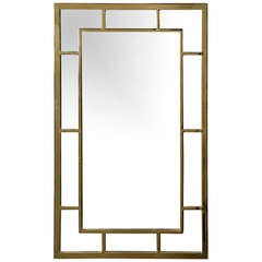Double Border Brass Frame Mirror