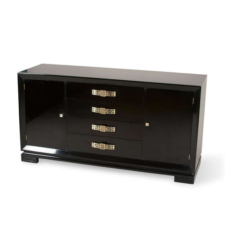 American Black Lacquer Credenza