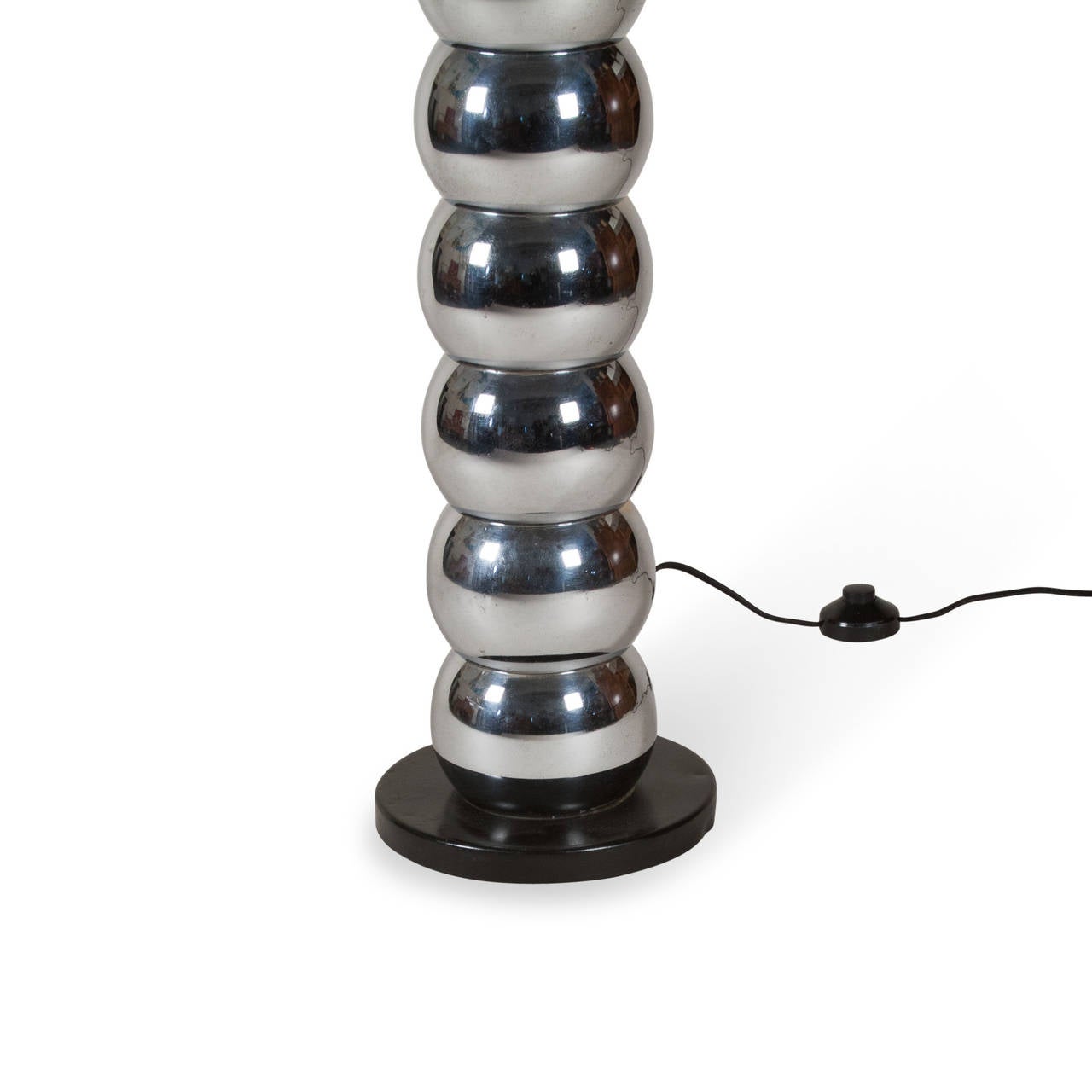Chrome Bubble Floor Lamp, American, 1960s In Excellent Condition For Sale In Brooklyn, NY