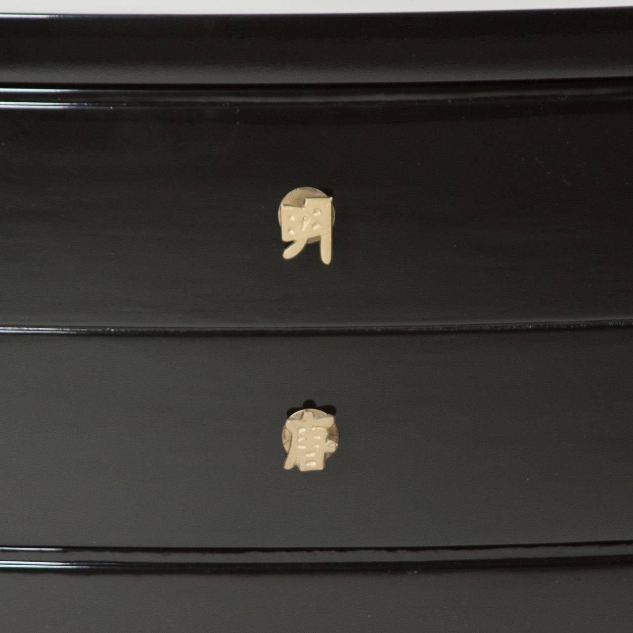 Pair of Black Lacquered End Tables, American, 1970s 2