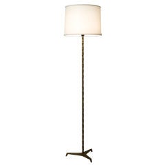 Faux Bamboo Solid Bronze Floor Lamp by Bagues