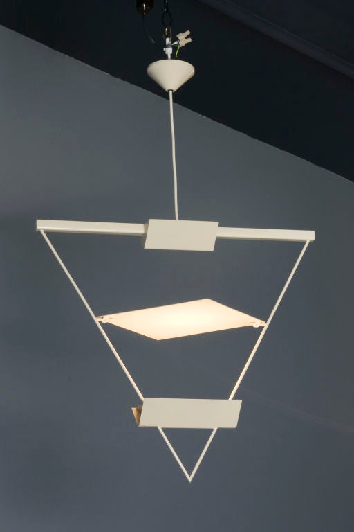 Inverted Triangle Hanging Light by Mario Botta for Artemide