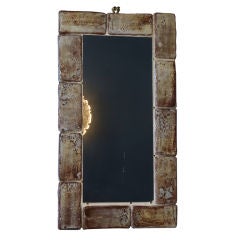 Rectangular Tile Frame Ceramic Mirror by Juliette Derel