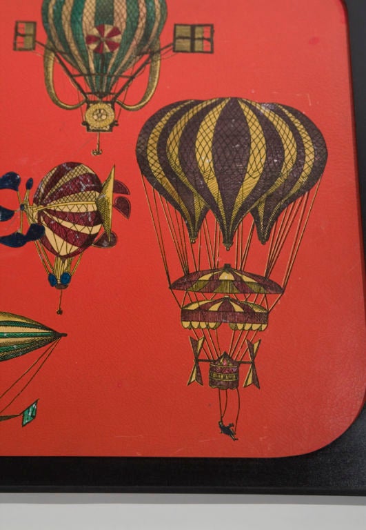 Hot Air Balloon Lithograph Panel by Piero Fornasetti In Excellent Condition In Brooklyn, NY