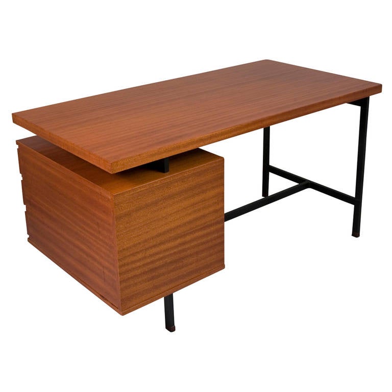 Mid-20th Century Three-Drawer Desk by Pierre Guariche