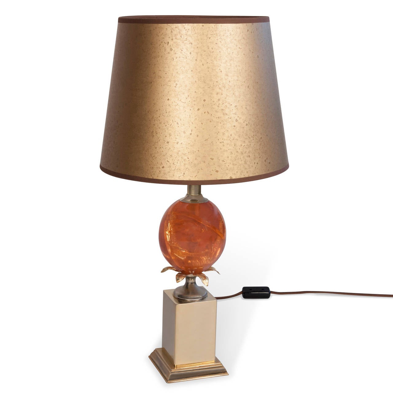 Late 20th Century Fractured Resin Table Lamp, French, 1970s For Sale