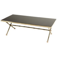 Baguès Black Glass Coffee Table