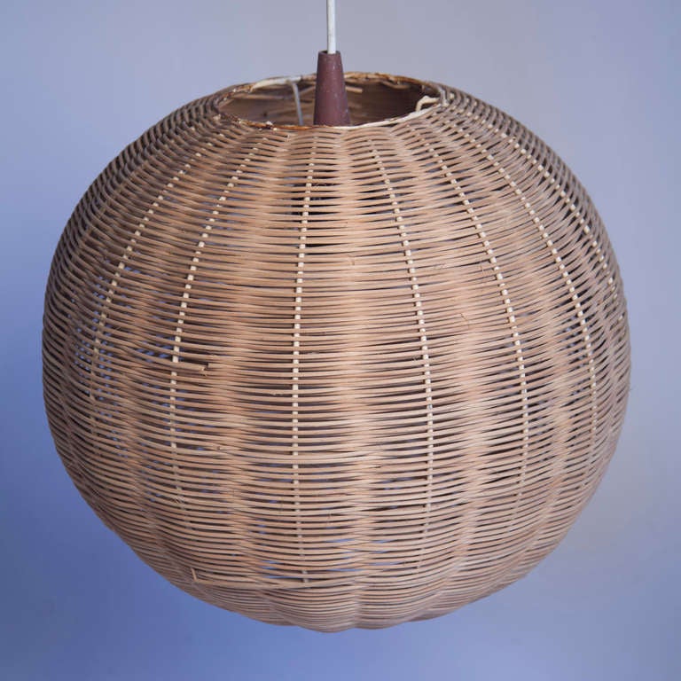 Wicker Ball Chandelier