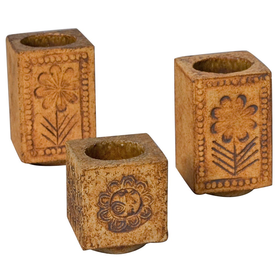 Ceramic Vases by Roger Capron, Set of Three
