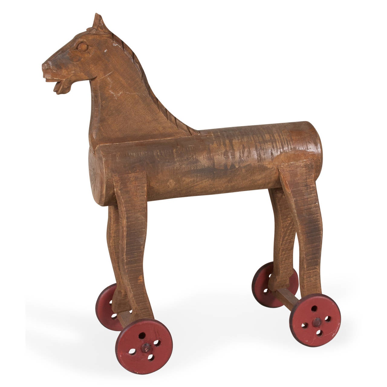 20th Century Early American Wooden Horse For Sale