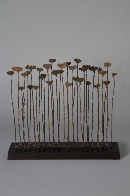 Mounted "Kissi-pennies" Iron Sculpture