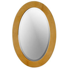 Vintage Aldo Tura Lacquered Goatskin Mirror