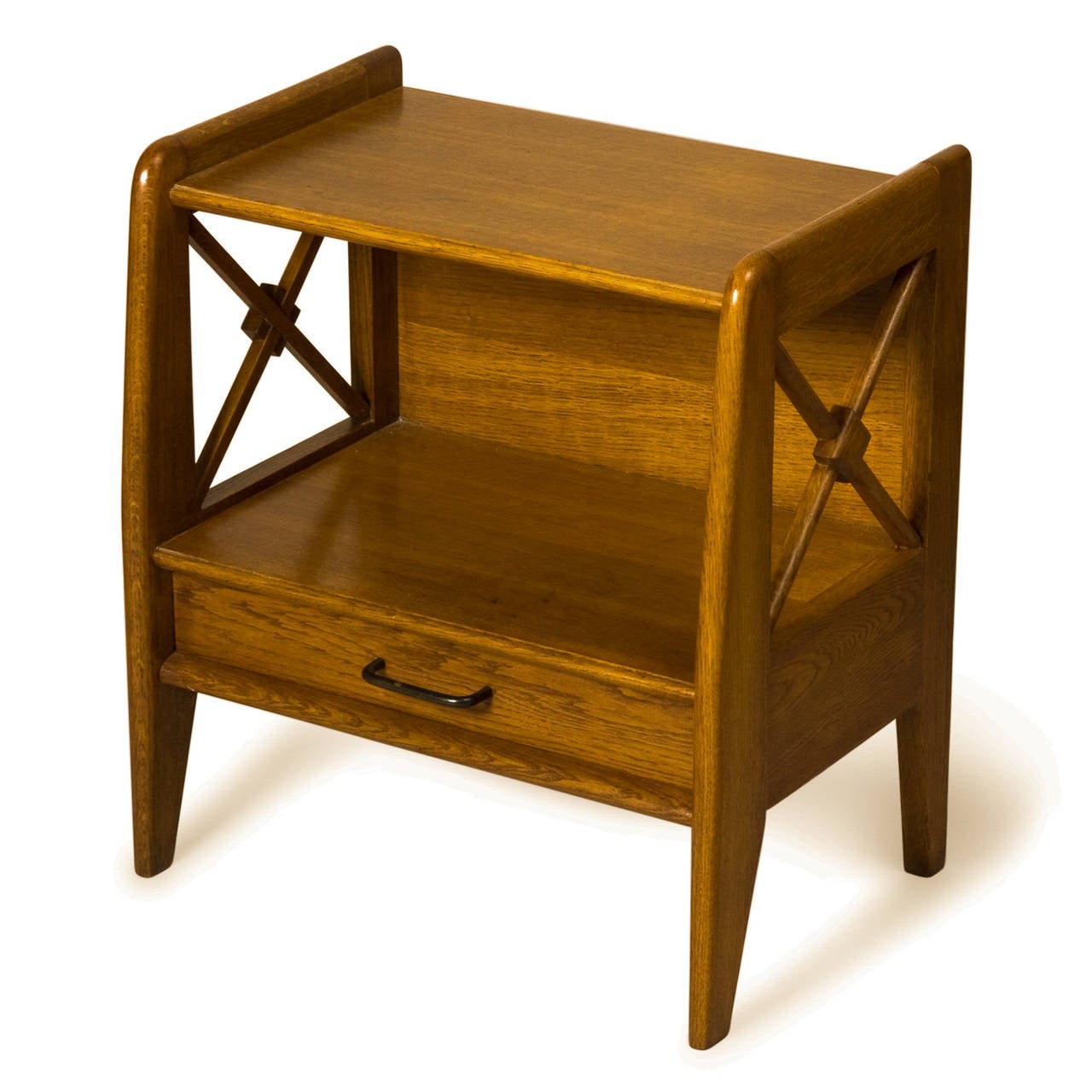 Mid-20th Century 1950s French Oak Bedside Tables