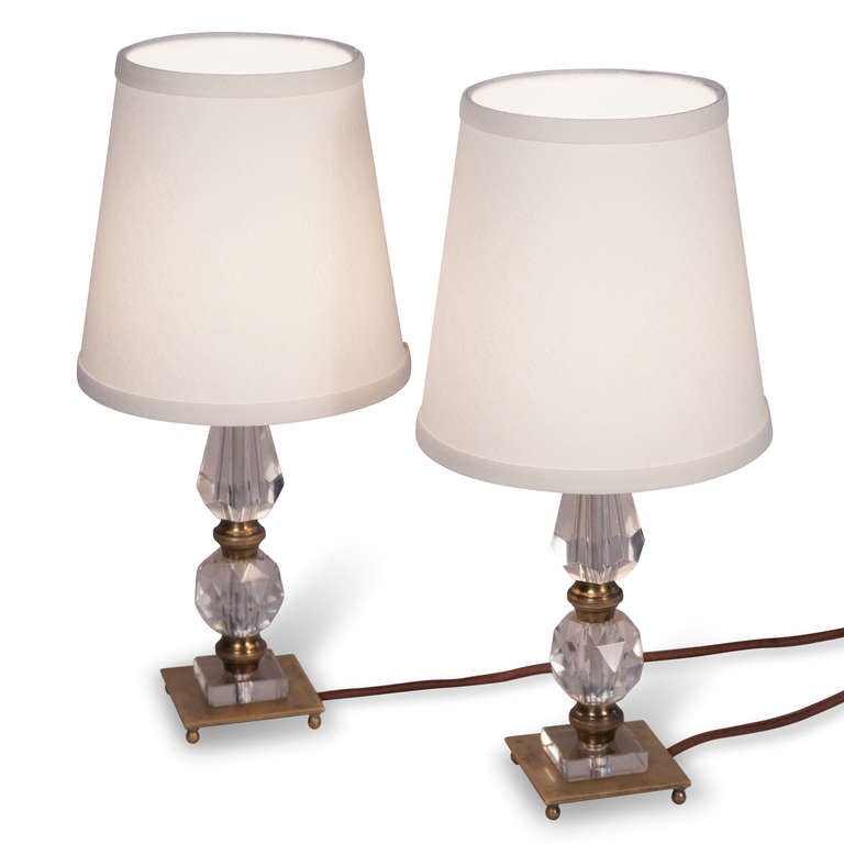 Crystal Boudoir/Table Lamps, Pair 2