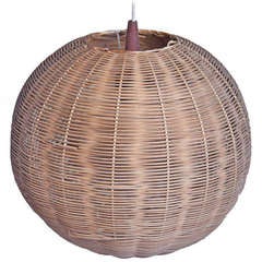 Wicker Ball Chandelier