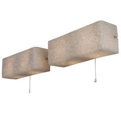 Granulated Rectangular Box Sconces