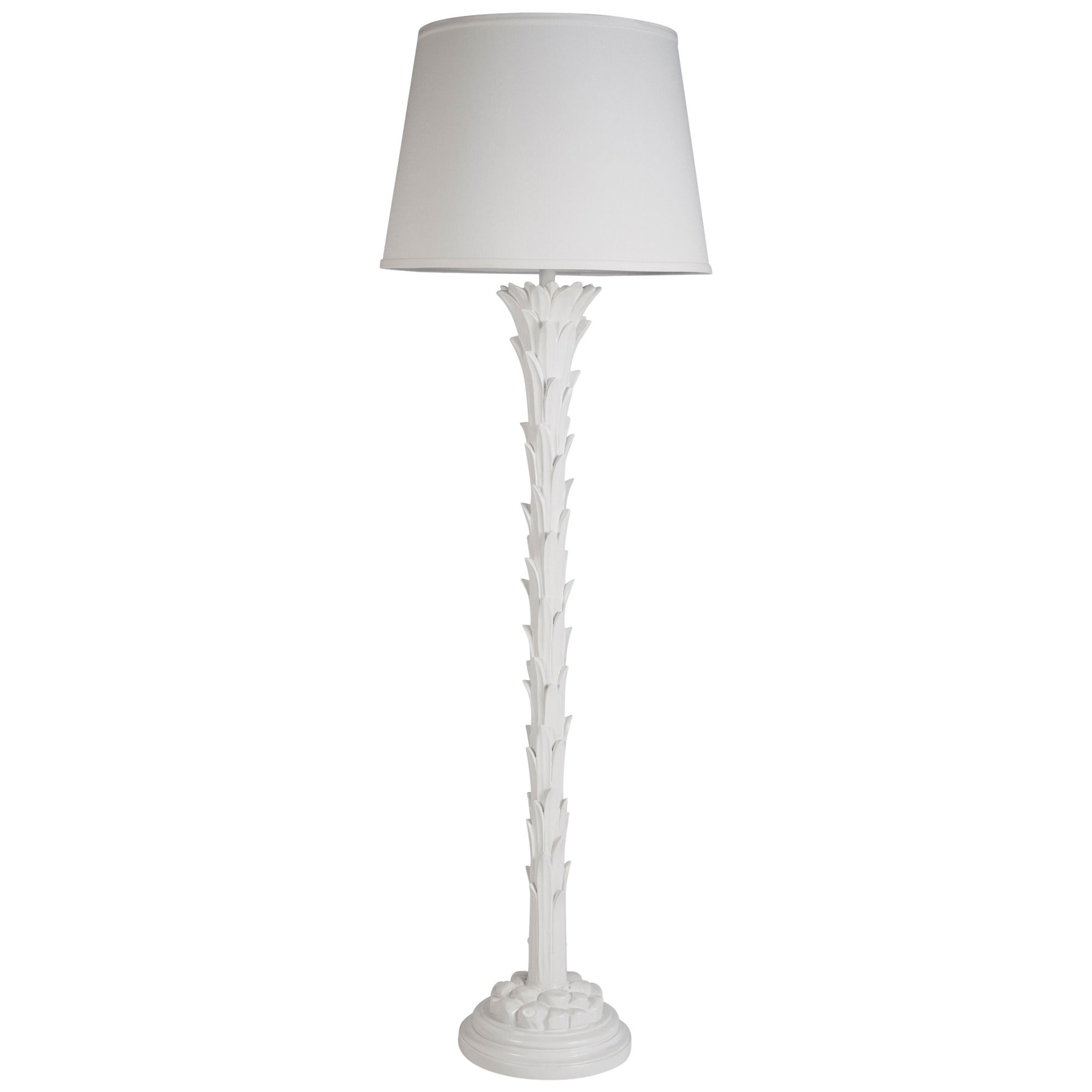 Serge Roche Style Palm Floor Lamp For Sale