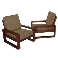 Pair of French "Paquebot" Style Armchairs