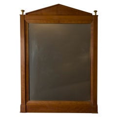 Neoclassical Style Fruitwood Frame Mirror by Albano