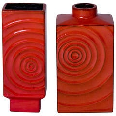 Ceramic Vases by Zalloni Set of Two