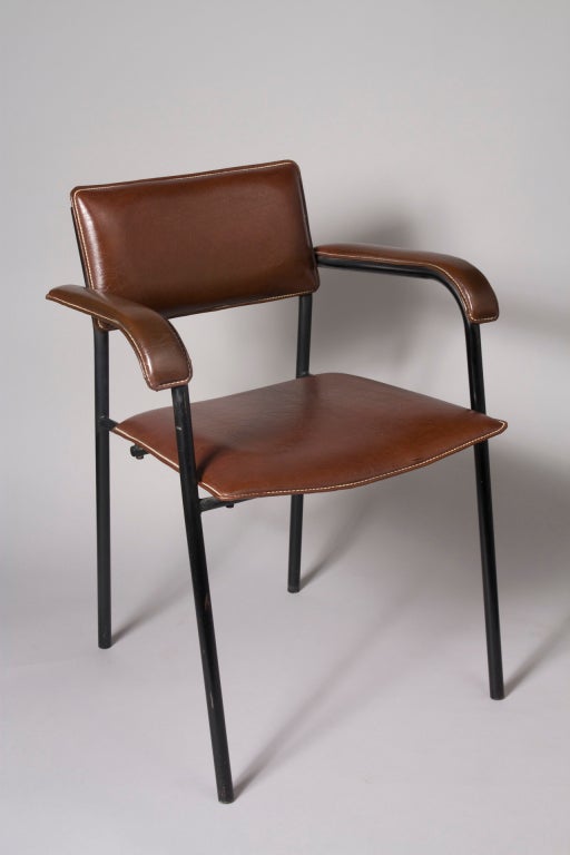 burgundy leather desk chair