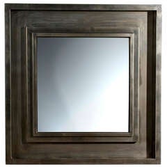 Brushed Steel Frame Mirror