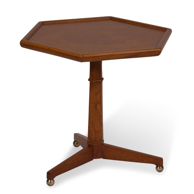 Walnut Hexagon Table