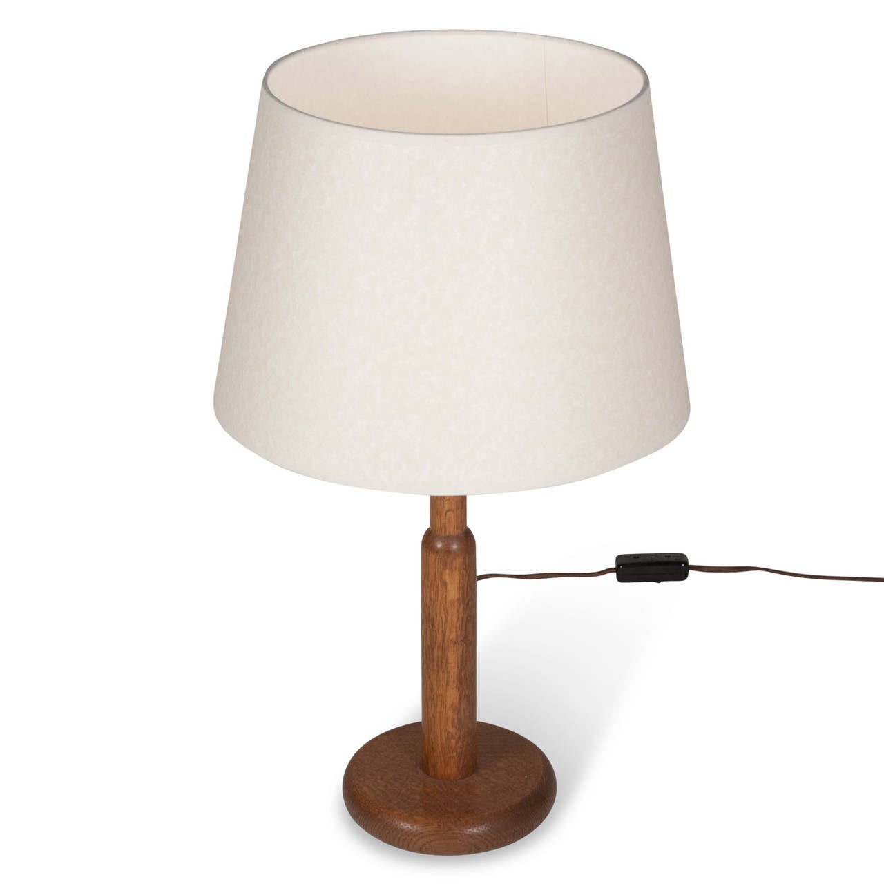 American Turned Elm Wood Table Lamp For Sale