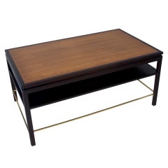 Walnut and Mahogany Two Tier Coffee Table by Ed Wormley
