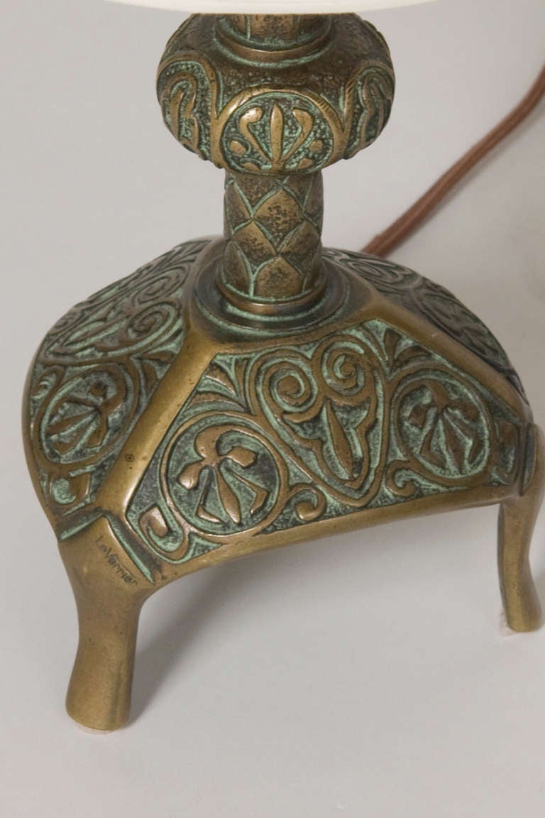 French Decorative Cast Bronze Table Lamps