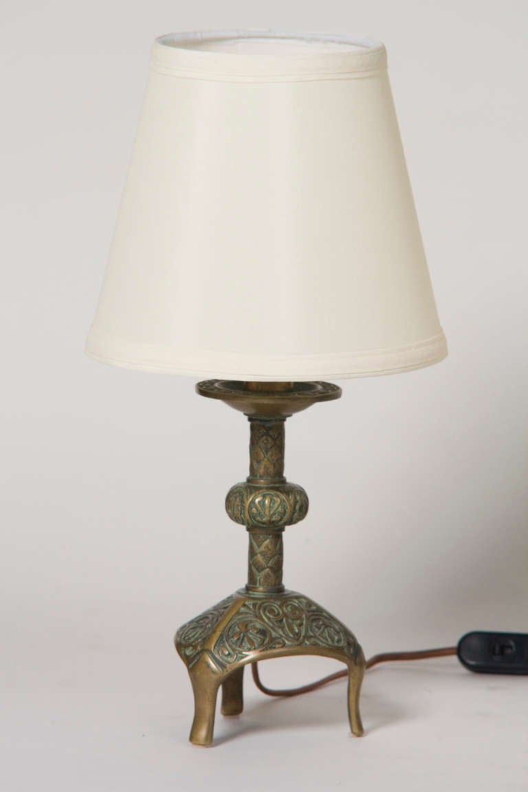 Decorative Cast Bronze Table Lamps In Excellent Condition In Brooklyn, NY