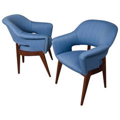 Pair of Compass Armchairs by Charles Ramos