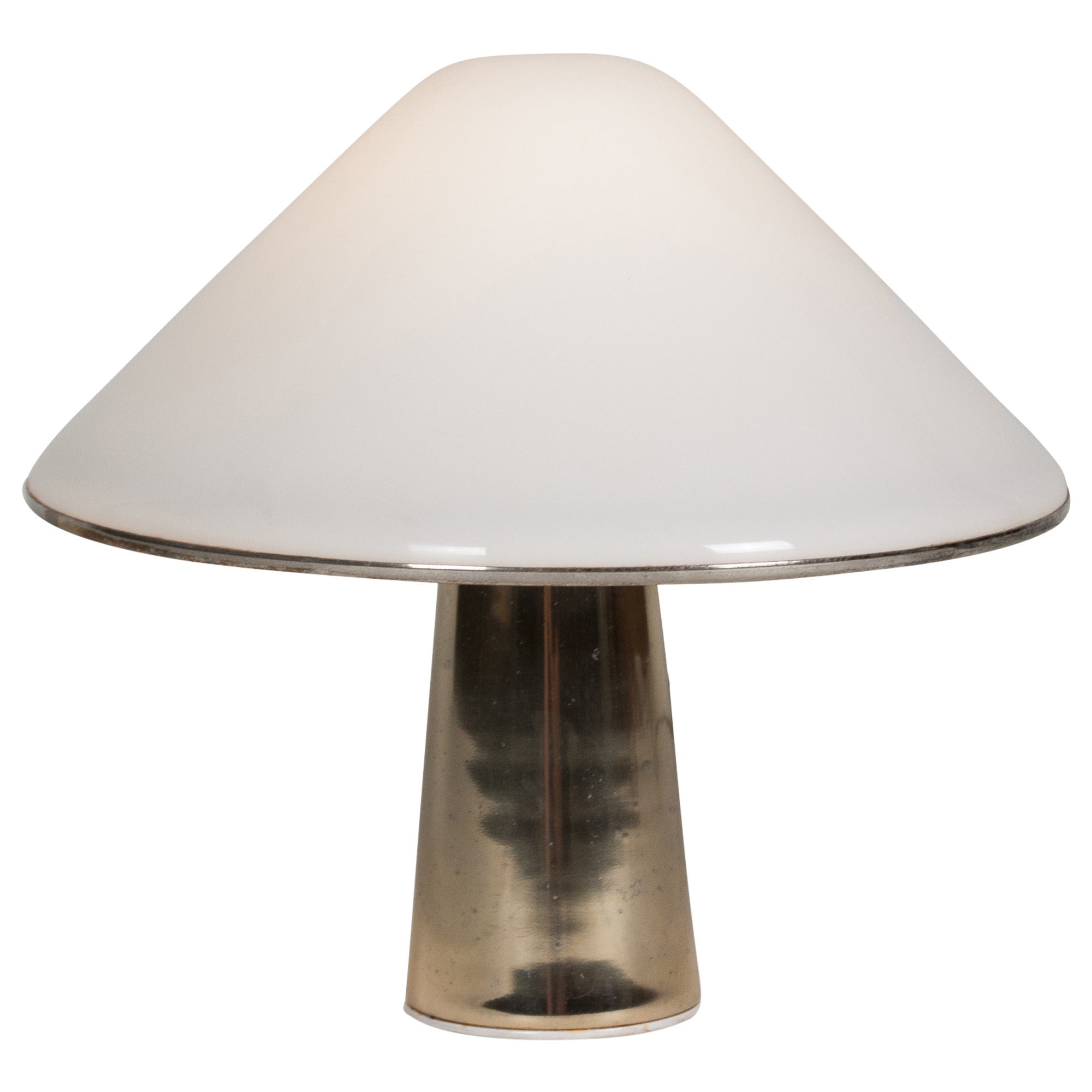 Guzzini Frosted Plexi Table Lamp, Italian, 1970s For Sale