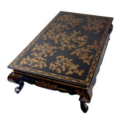 Black Lacquered Chinese Style Low Table