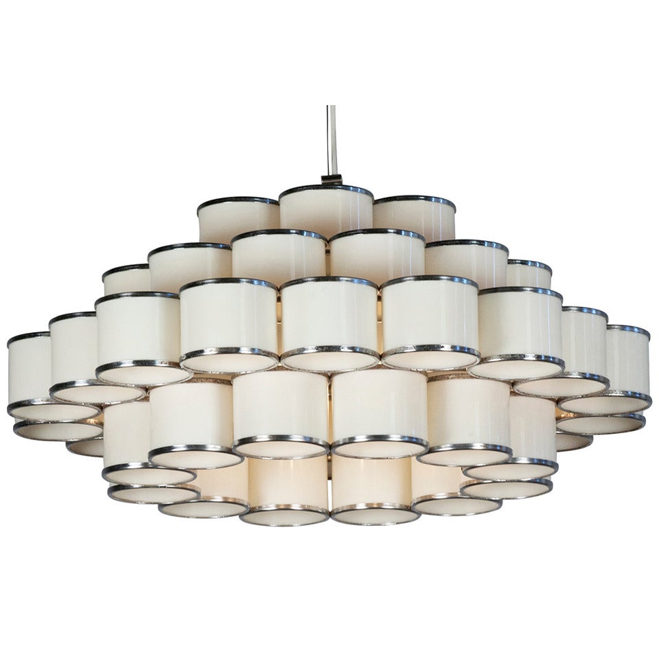 Stacked Cylinders Chandelier at 1stDibs