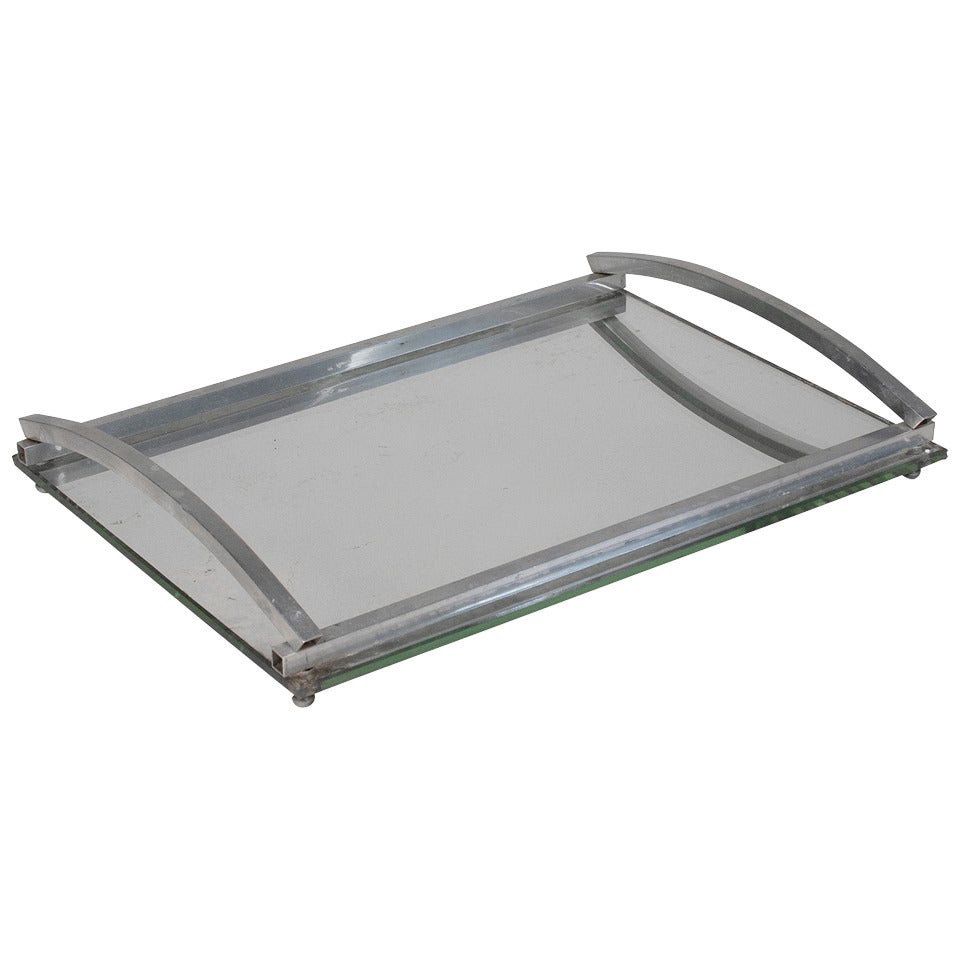 Matte Nickel Frame Serving Tray
