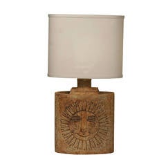 Terracotta Sun Lamp by Roger Capron