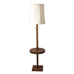 Walnut Floor Table Lamp by Tommi Parzinger