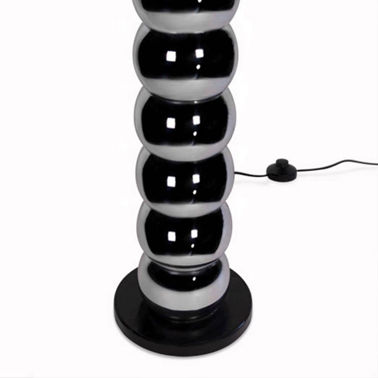 Stacked Sphere Chrome Floor Lamp