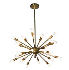 Brass 24 Arm "Sputnik" Chandelier