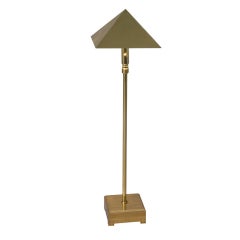Chapman Adjustable Brass Pyramid Shade Floor Lamp